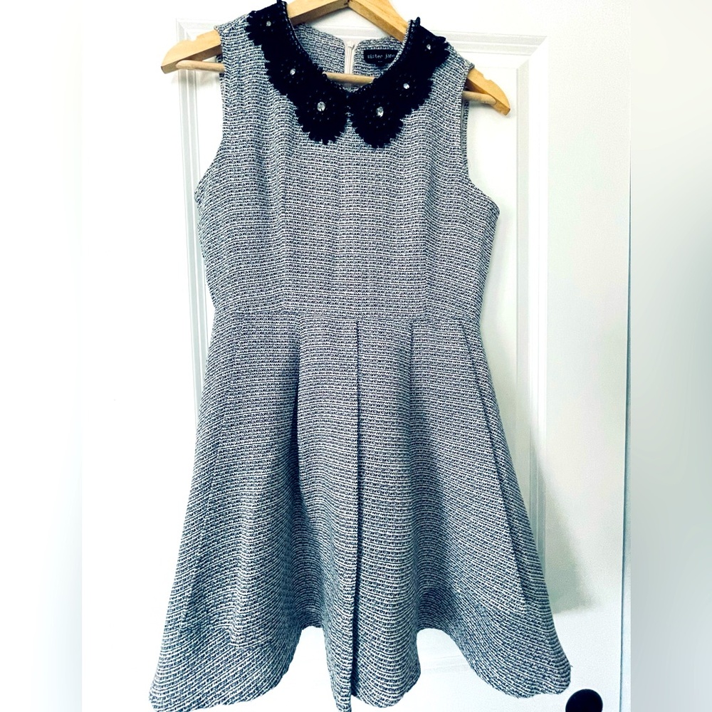 Sister Jane from Revolve Embellished Dress Black, White, Silver Size M